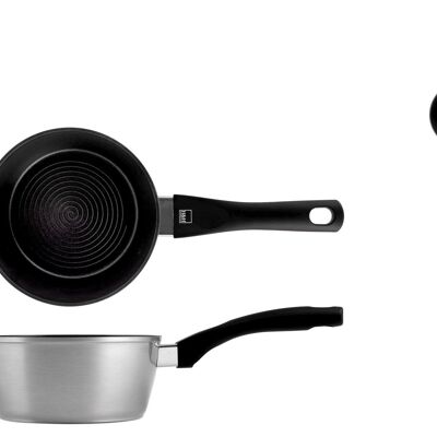 Casserole 1 Eclipse handle in coined aluminum with pfluon non-stick coating