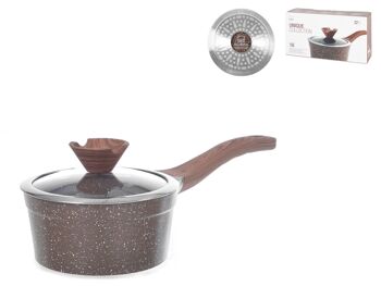 Cocotte 1 Anse en Aluminium Moulé Sous Pression pour Induction Unique 16 cm avec Couvercle 3