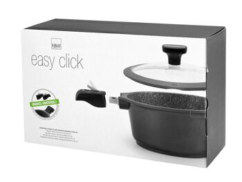 Cocotte 2 Anses Antiadhésive Easy click 20 cm Induction avec Couvercle 7