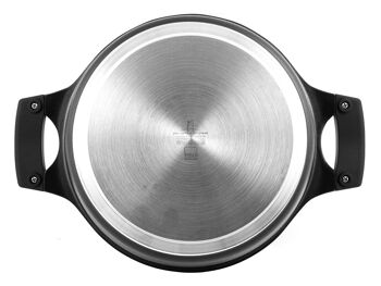 Casserole 2 poignées Borghese Essential en aluminium avec revêtement antiadhésif Xylan Plus convient également pour la cuisson sur une plaque à induction de 20 cm Alessandro Borghese - Le luxe de la simplicité 10