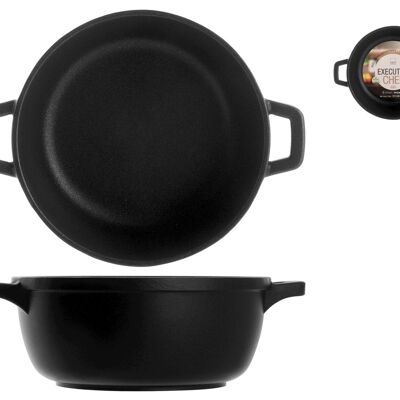 Casserole 2 handles Executive Chef in die-cast aluminum with non-stick coating cm 18. Warranty 2 years