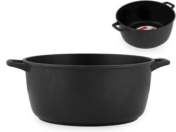 Cocotte 2 poignées Executive Chef en aluminium moulé sous pression avec revêtement antiadhésif 26 cm Garantie 2 ans 3