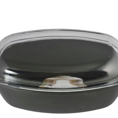 Executive Chef rectangular casserole in die-cast aluminum with non-stick coating with glass lid 40x21 cm. 2 year guarantee