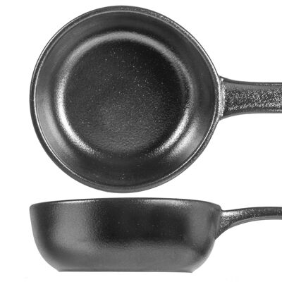 Serving saucepan 1 anthracite handle in anthracite color porcelain cm 16