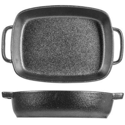 Cocotte de service anthracite en porcelaine couleur anthracite cm 24