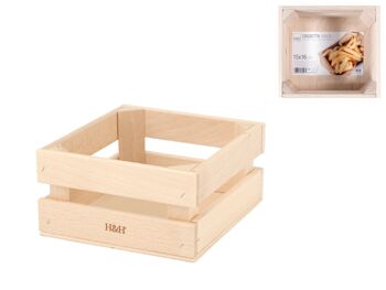 Boîte à goûter en bois cm 15,5x16x8 h 4