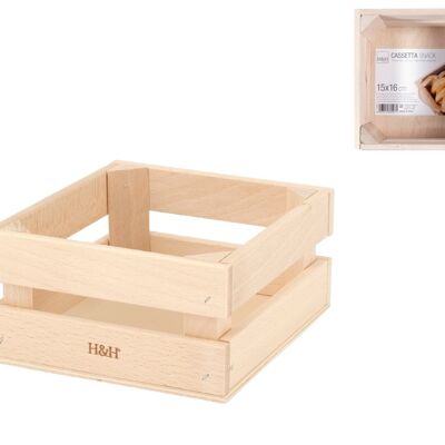 Wooden Snack Box cm 15,5x16x8 h