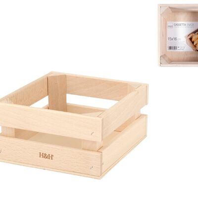 Caja Merienda de Madera cm 15,5x16x8 h