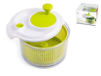 Essoreuse à salade Green Line en plastique blanc / vert cm 16,5 5