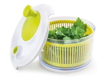 Essoreuse à salade Green Line en plastique blanc / vert cm 16,5 6