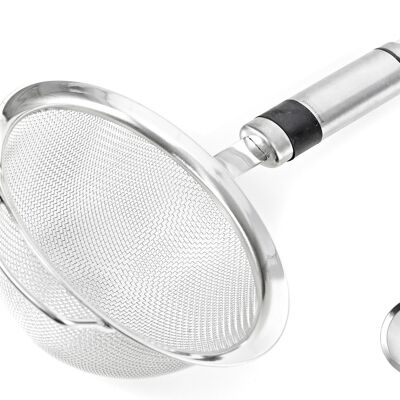 Stainless steel strainer Top in stainless steel with oval handle 12 cm