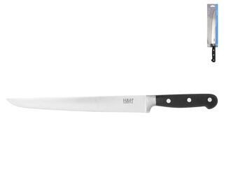 Couteau à rôtir professionnel, lame inox, manche riveté ABS noir 23 cm. 3