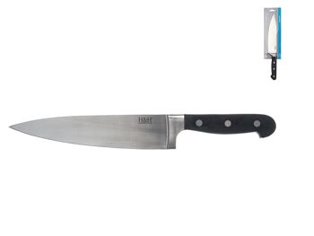 Couteau de cuisine professionnel, lame inox, manche riveté en ABS 20 cm. 4