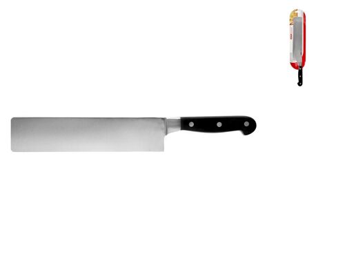 Coltello pasta Professional, lama in acciaio inox, manico rivettato in ABS colore nero.