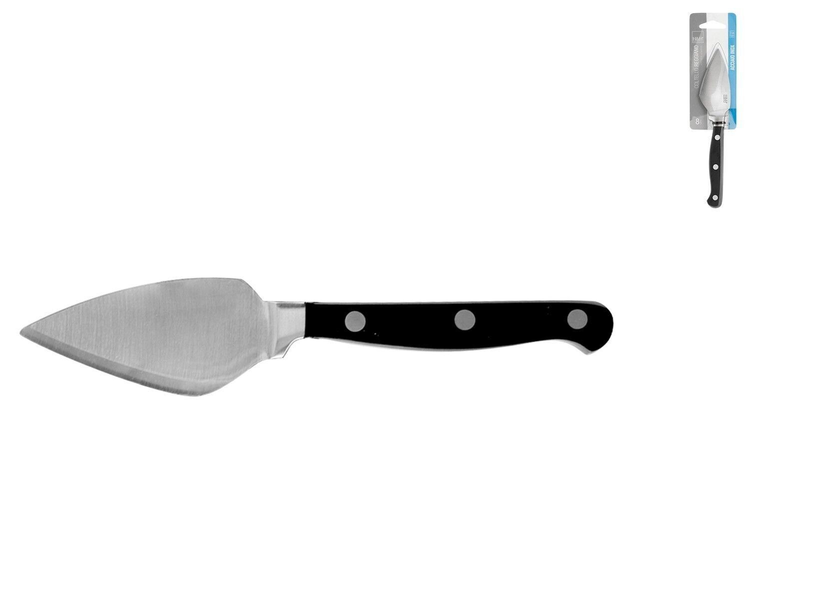 Coltello reggiano Professional, lama in acciaio inox, manico rivettato in ABS colore nero cm 8.