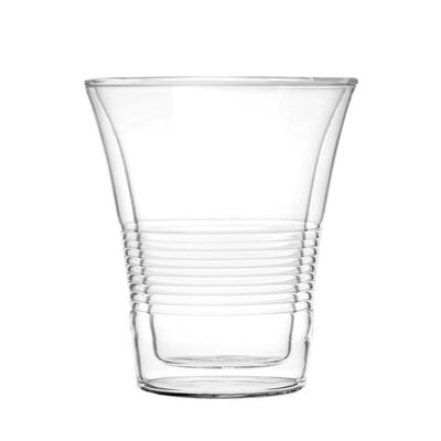 Pack of 2 Glasses in Borosilicate Double 2 Touch 22 cl