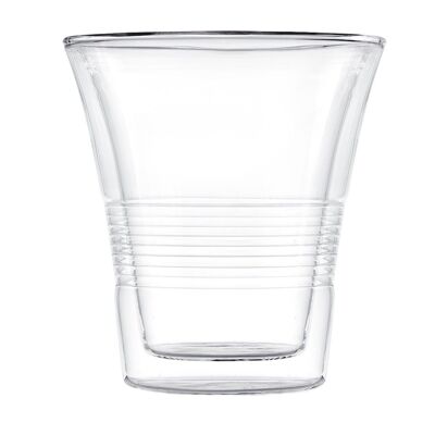 Pack of 2 Glasses in Borosilicate Double 2 Touch 33 cl