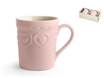 Pack de 2 mugs en Stonewere Fairy Love couleur rose 320 cc 4