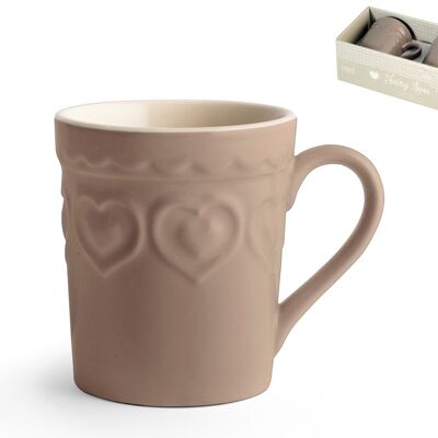 Pack of 2 mugs in Stonewere Fairy Love color Tortora 320 cc