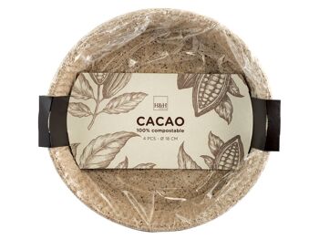 Lot de 4 moules cacao en papier cuisson composé jusqu'à 40% de cellulose vierge issue de la transformation des coques de cacao et 0% d'encres additionnelles diamètre 18x3 cm. 7