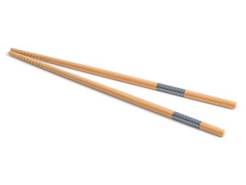 Pack de 6 paires de bâtonnets Sushi Box en bambou naturel 24 cm 7