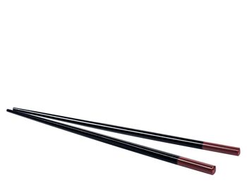 Pack de 6 paires de bâtonnets Sushi Box en bambou noir 24 cm 7