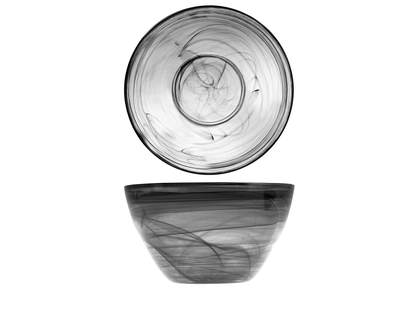 Coppa Alabastro in vetro nero cm 24