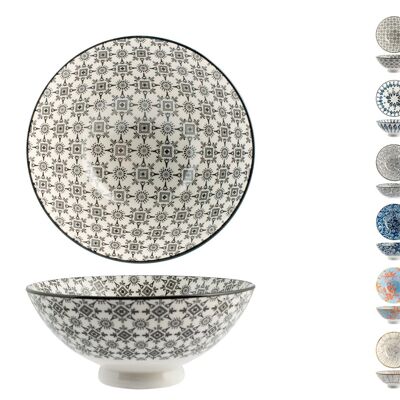 Full Decoration porcelain bowl with assorted decorations cm 15x6,5 h