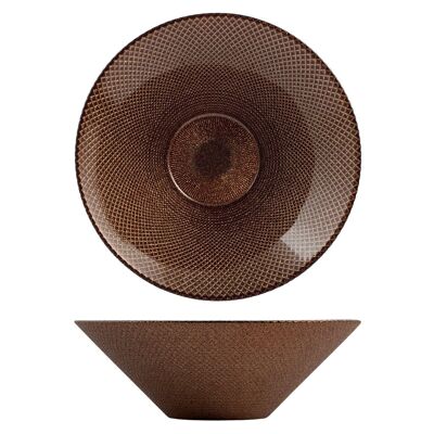 Copa de cristal Glam Bronze cm 24, color marrón