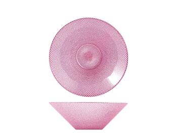 Tasse glam en verre rose cm 24 2