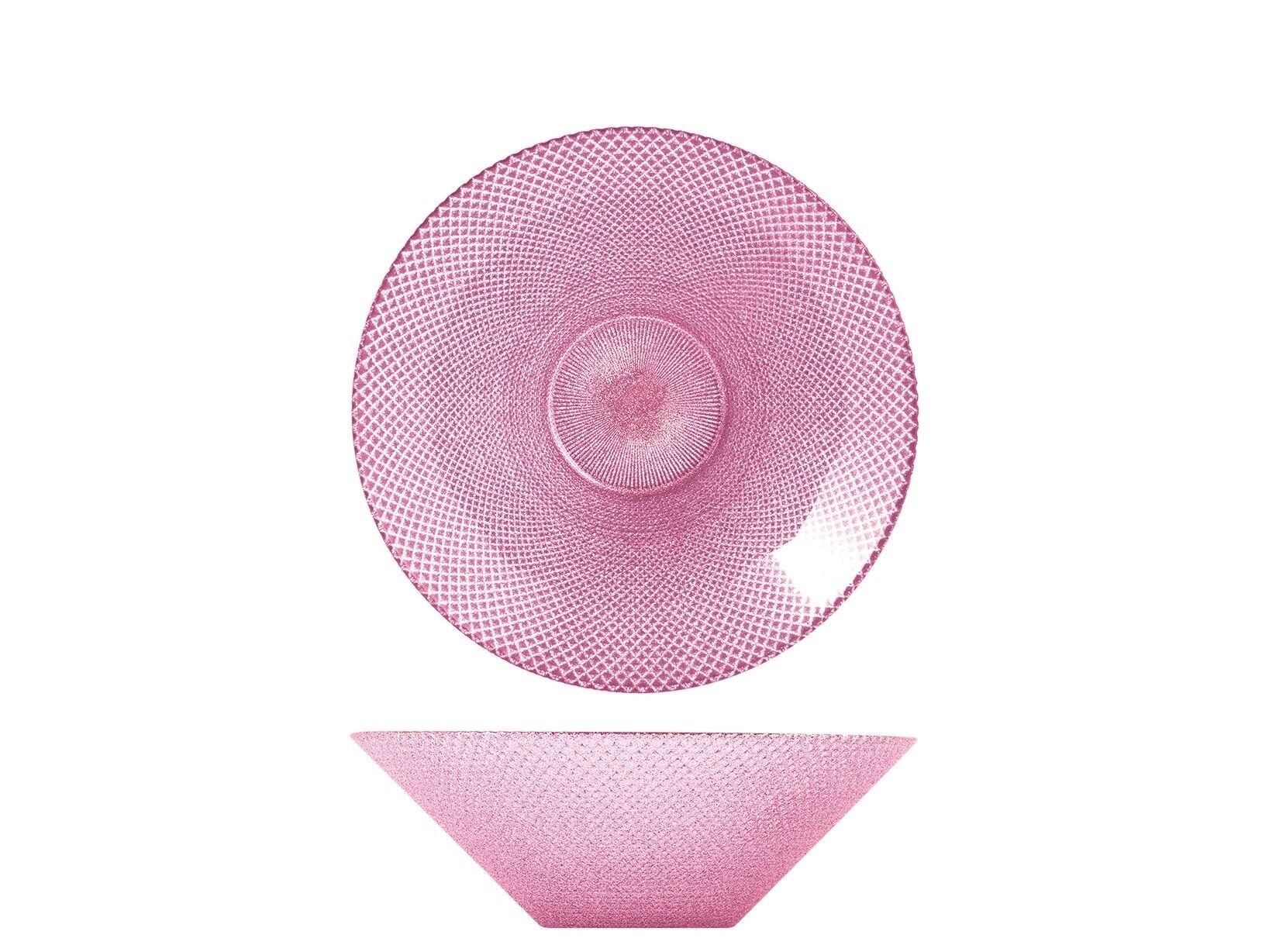 Glam cup in pink glass cm 24
