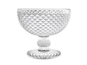 Coupe diamant en verre multi-usages avec pied 11 cm 1