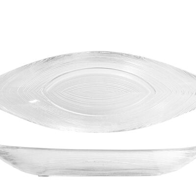 Vaso cristal circular ovalado 32x11 cm
