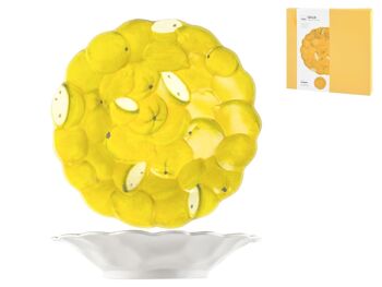 Coupe ronde Sicile en mélaminé avec décor de citrons cm 38x8 h 3