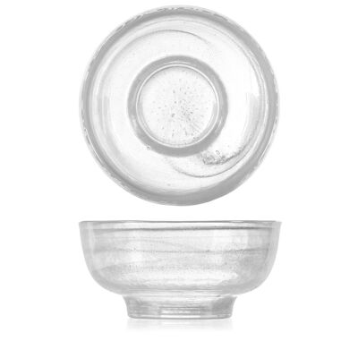 Alabasterglasschale mit weißem Fuß 10,5 cm