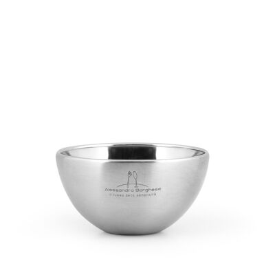 Borghese bowl in satin stainless steel cm 9. Alessandro Borghese - The luxury of simplicity