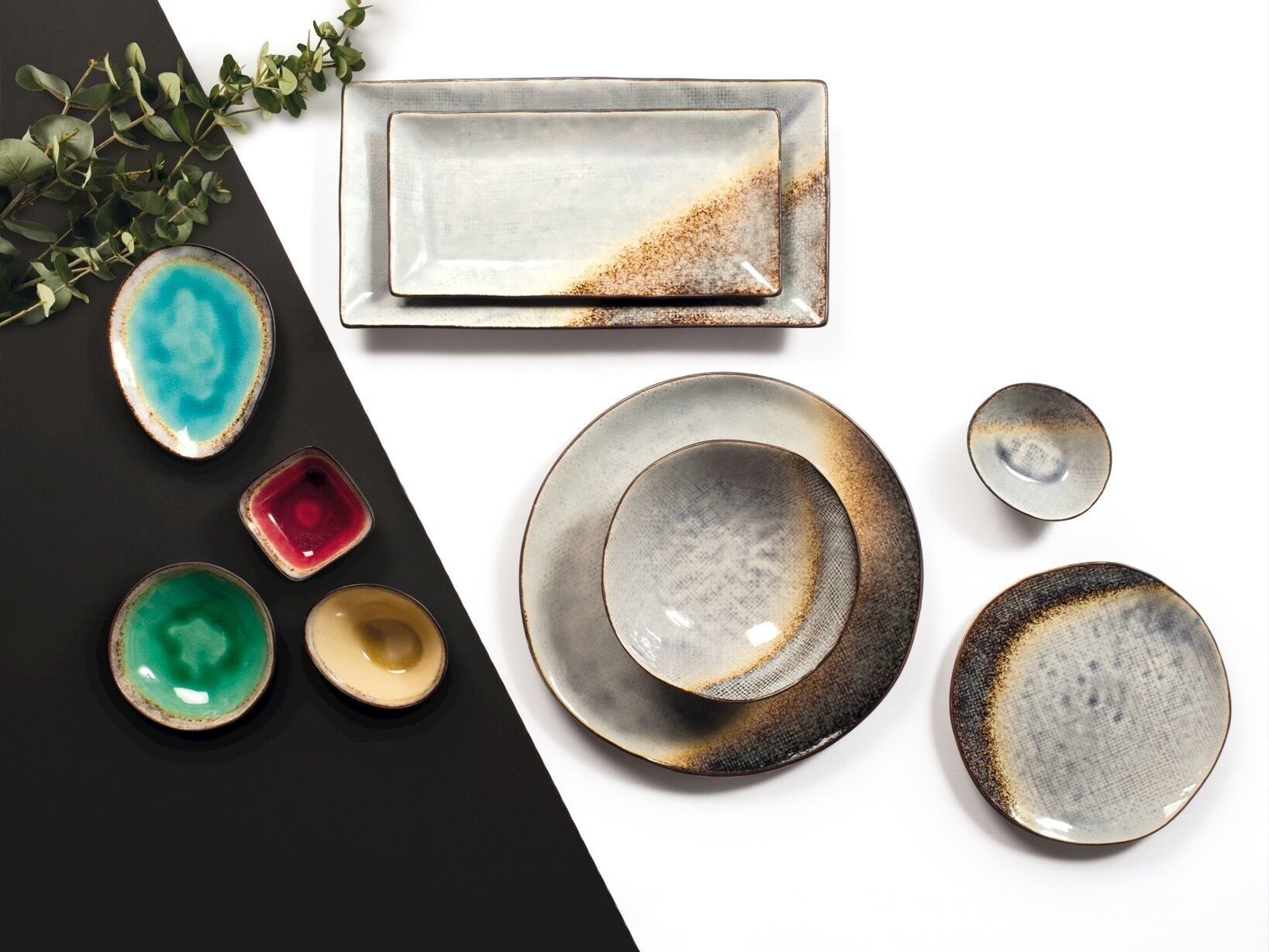 Coppetta Crackle in stoneware rosso cm 8x3,5 h