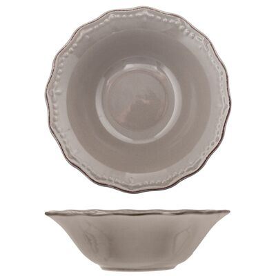 Crowne bowl in gray stoneware 18.5 cm