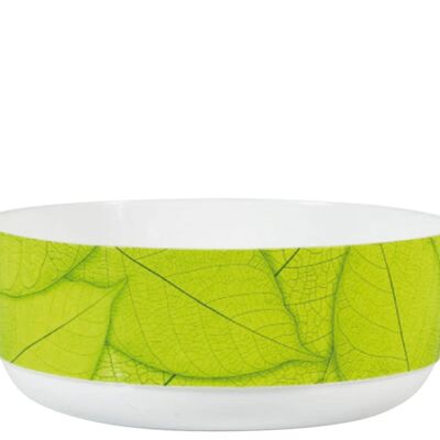 Small bowl with leaves decoration in polypropylene cm 13