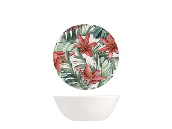 Petit bol exotique en porcelaine fine décorée cm 14. 5