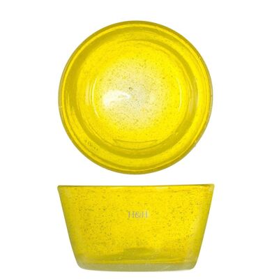 Petit bol Giada en verre jaune cl 34