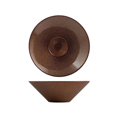 Bol en verre Glam Bronze 11,5 cm couleur marron.