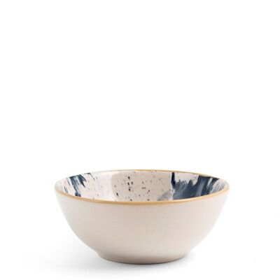 Indigo bowl in round stoneware cm 10