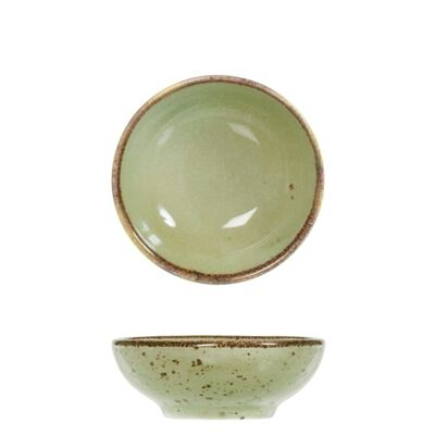 Mimosa bowl in green stoneware cm 8