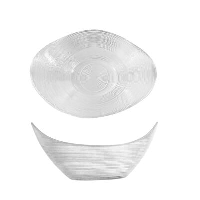 Circle oval glass bowl 16x12 cm