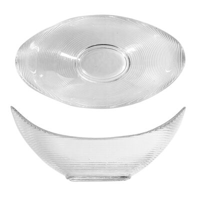 Circle oval glass bowl 16x9 cm