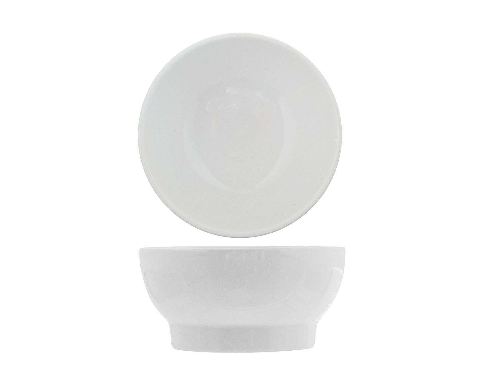 Taza fondue cerámica blanca con pie 10 cm