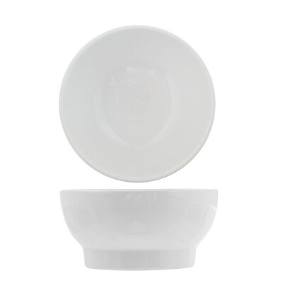 White ceramic fondue cup with foot 10 cm