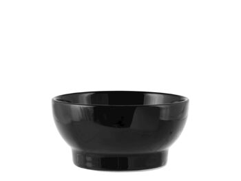 Tasse à fondue en céramique noire avec pied 10 cm 2