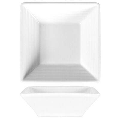 Square bowl in porcelain cm 6x2 h